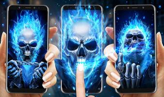 Blue Flaming Skull اسکرین شاٹ 3