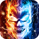 ice Fire Skull Wallpaper Themes APK