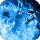 Blue Flaming Lion Live Wallpaper APK