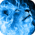 Blue Flaming Lion ไอคอน