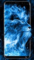 Blue Flaming Lion โปสเตอร์