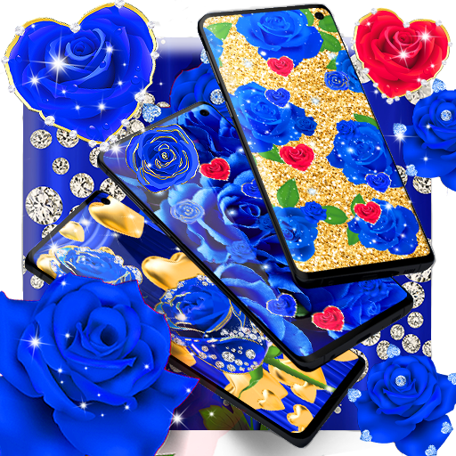 Blue golden rose wallpapers