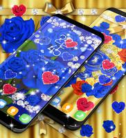 Blue golden rose wallpapers скриншот 2