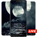 Night sea surface moon live wallpaper