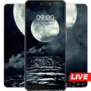 Night sea surface moon live wallpaper APK