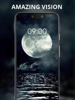 Night sea surface moon live wallpaper Affiche