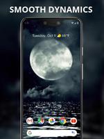 Night sea surface moon live wallpaper capture d'écran 1