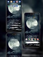 Night sea surface moon live wallpaper screenshot 3
