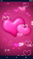 Pink Hearts Live Wallpaper capture d'écran 3