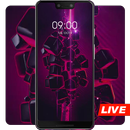 Light purple cube block live wallpaper | smoke APK