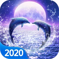 Descargar XAPK de Romántica Dolphin fondo de pantalla en vivo