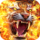 Fond d'écran Tigre de feu Live APK