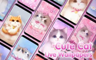 Chats mignons fonds d'écran en direct Affiche