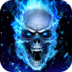 ”Blue Fire Skull Live Wallpaper