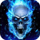 Blue Fire Skull ikon