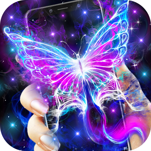 Smoking Neon Butterfly Live Wallpaper