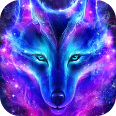 Baixar Lobo do céu nocturno papel de parede vivo XAPK