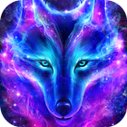 Night Sky Wolf Live Wallpaper آئیکن