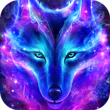 Night Sky Wolf Live Wallpaper icon
