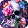 Rose Skull Live Wallpaper