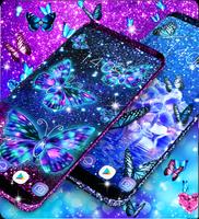 Blue glitz butterfly wallpaper स्क्रीनशॉट 1