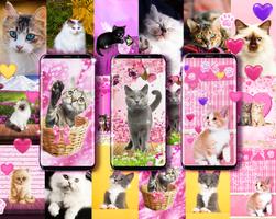 Cute pink kitty live wallpaper gönderen
