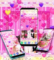 Cute pink kitty live wallpaper capture d'écran 2