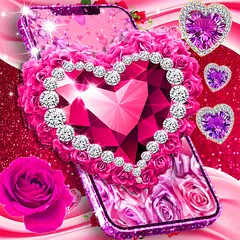 Diamond rose glitter wallpaper Icon