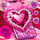 Diamond rose glitter wallpaper icono