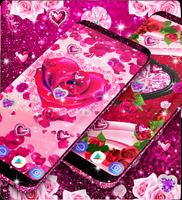 Diamond rose glitter wallpaper captura de pantalla 1