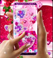 Diamond rose glitter wallpaper ภาพหน้าจอ 2