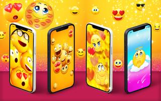 Funny smiley emoji wallpapers Affiche