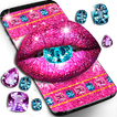 Glitter lips live wallpaper