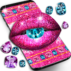 Glitter lips live wallpaper icône