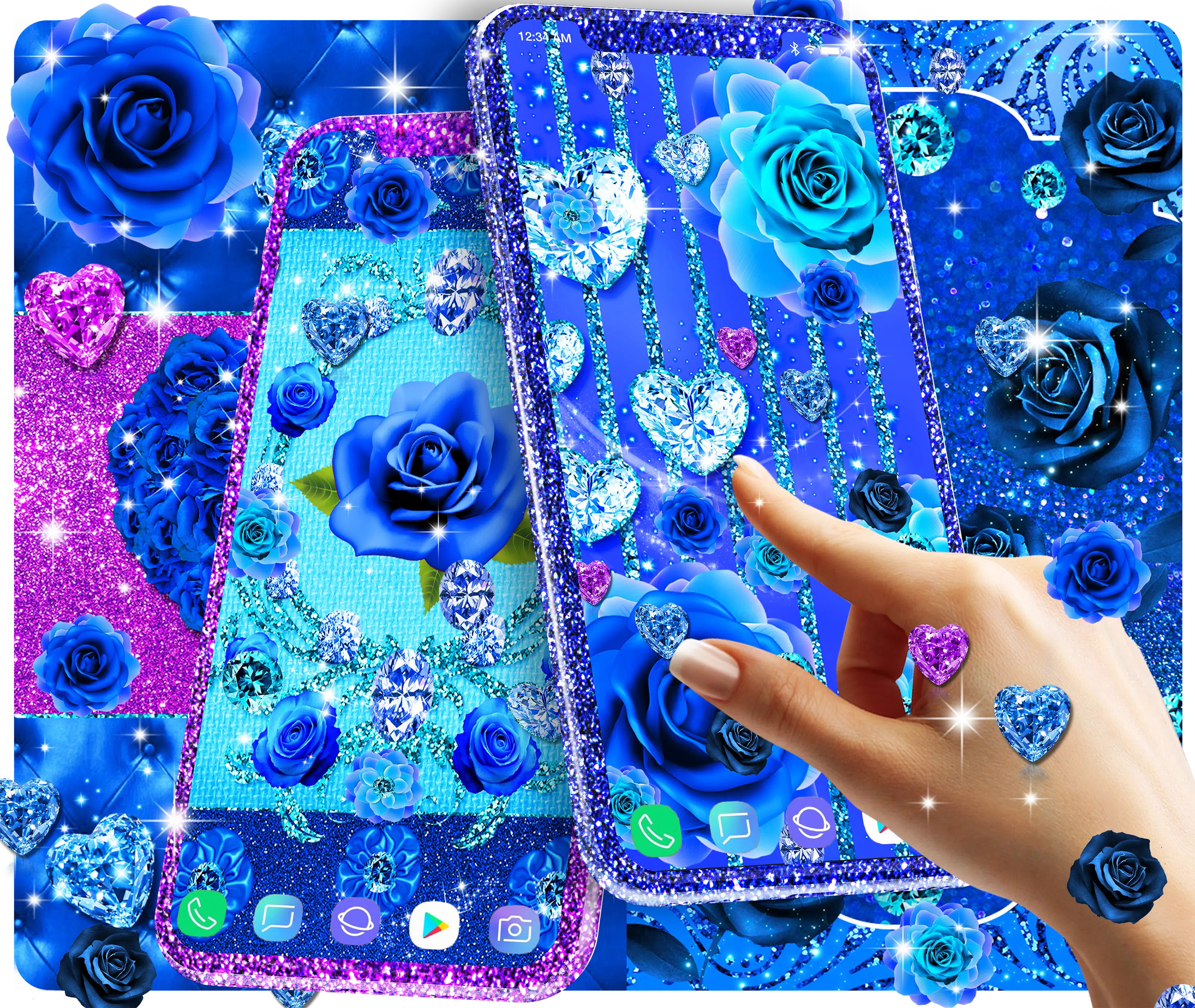 Blue diamonds live wallpapers for Android - APK Download