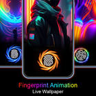 Neon Fingerprint Animation 4k icon