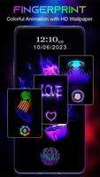 Neon Fingerprint Animation 4k screenshot 2