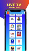 Live Tv App,News App in Hindi captura de pantalla 1