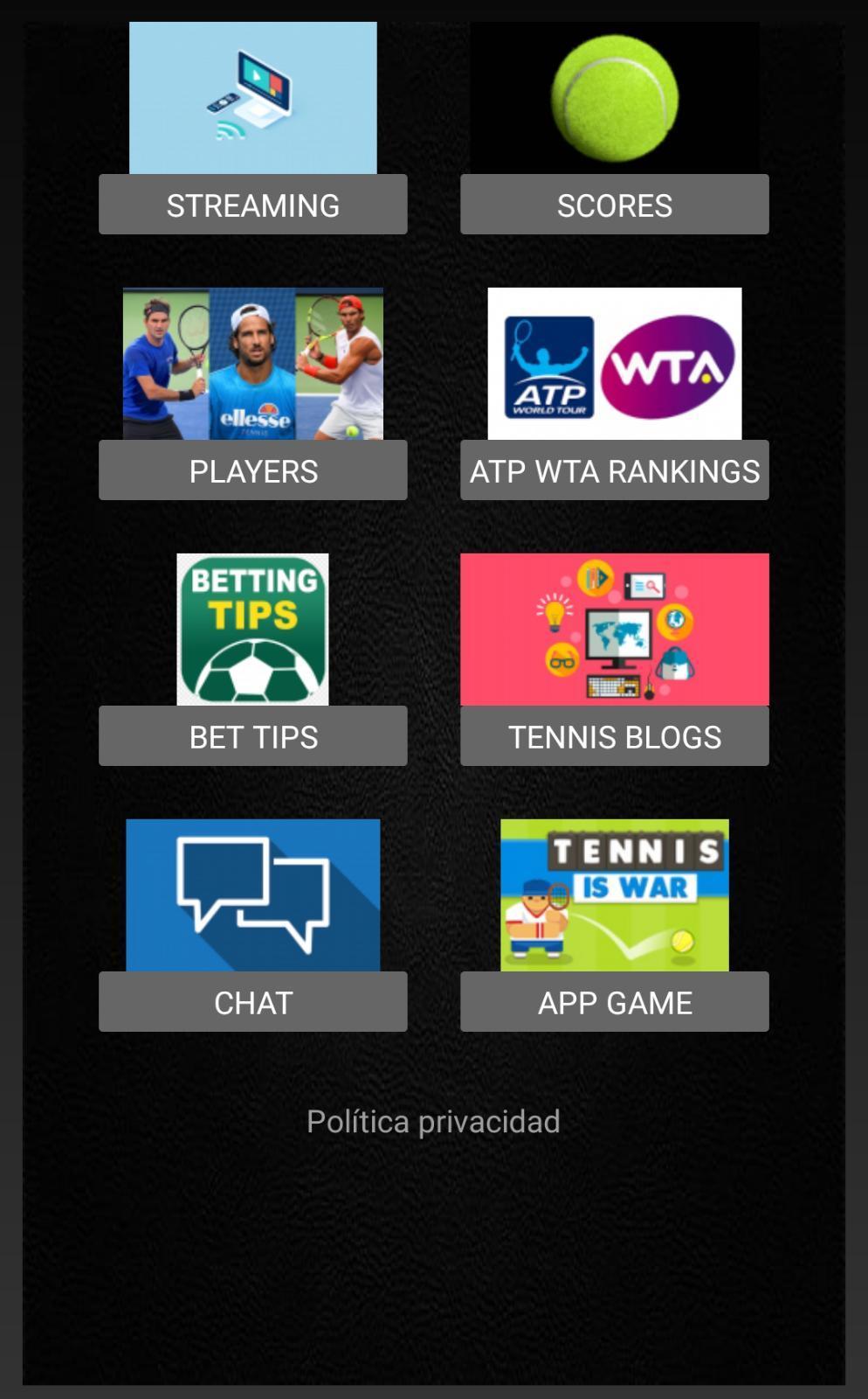 TENNIS STREAMING APP APK for Android Download