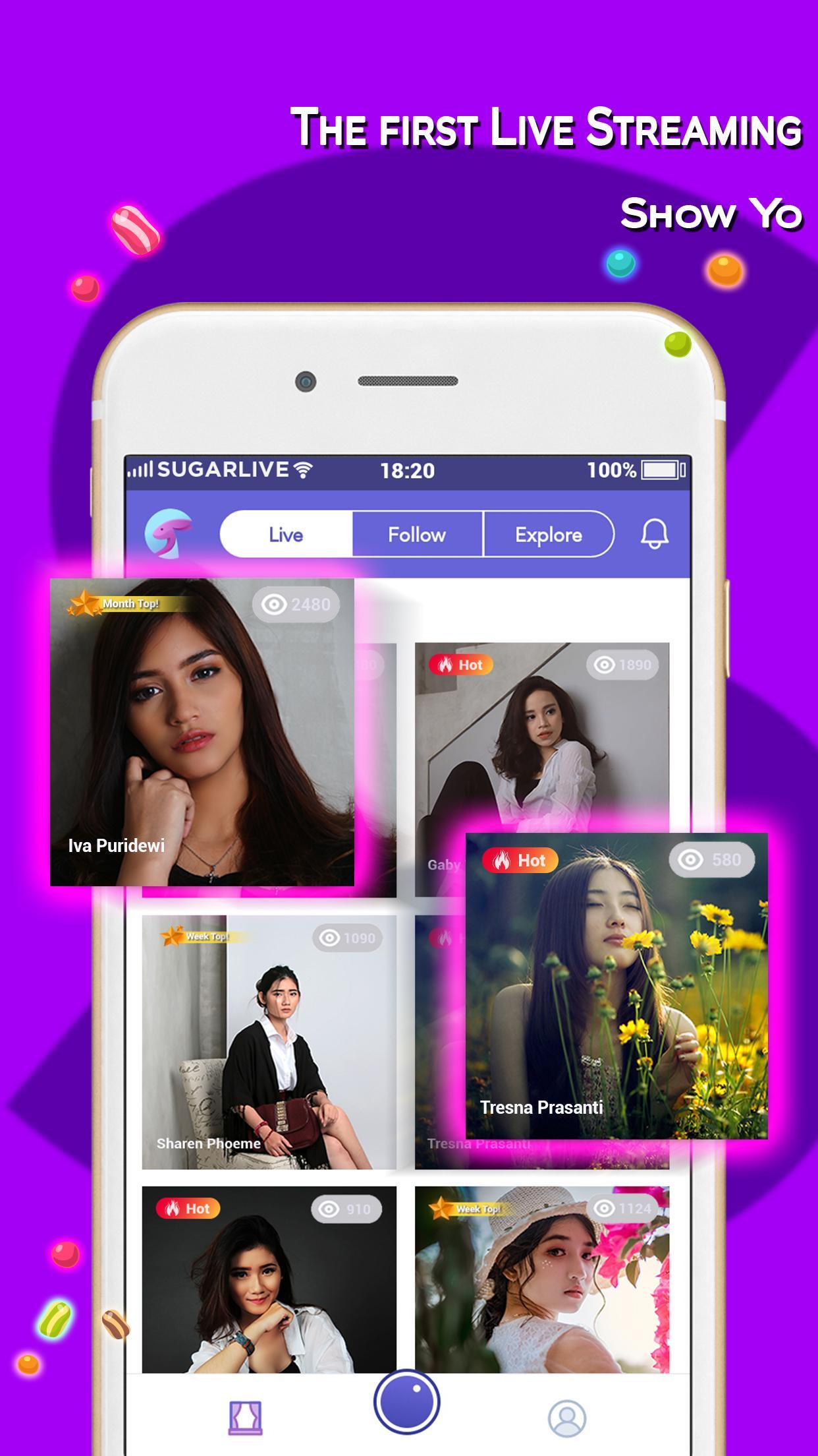 Sugarlive Live Stream Indonesian Content For Android Apk