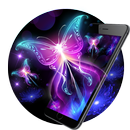 Purple Neon Butterfly Live Wallpaper APK