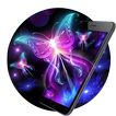 Purple Neon Butterfly Live Wallpaper