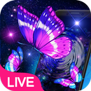 Neon Purple Butterfly Live Wallpaper APK