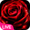 ”Neon Red Rose Live Wallpaper