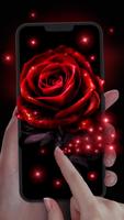 Neon Red Rose Live Wallpaper اسکرین شاٹ 1