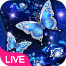 Shiny Blue Butterfly Live Wallpaper APK