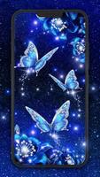 Shiny Blue Butterfly Live Wallpaper capture d'écran 1