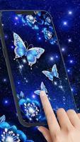 Shiny Blue Butterfly Live Wallpaper capture d'écran 2