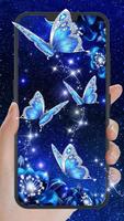 Shiny Blue Butterfly Live Wallpaper capture d'écran 3