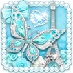 Blue-green Diamond Butterfly Live Wallpaper